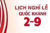 Thông báo lịch nghỉ lễ quốc khánh 2/9/2024